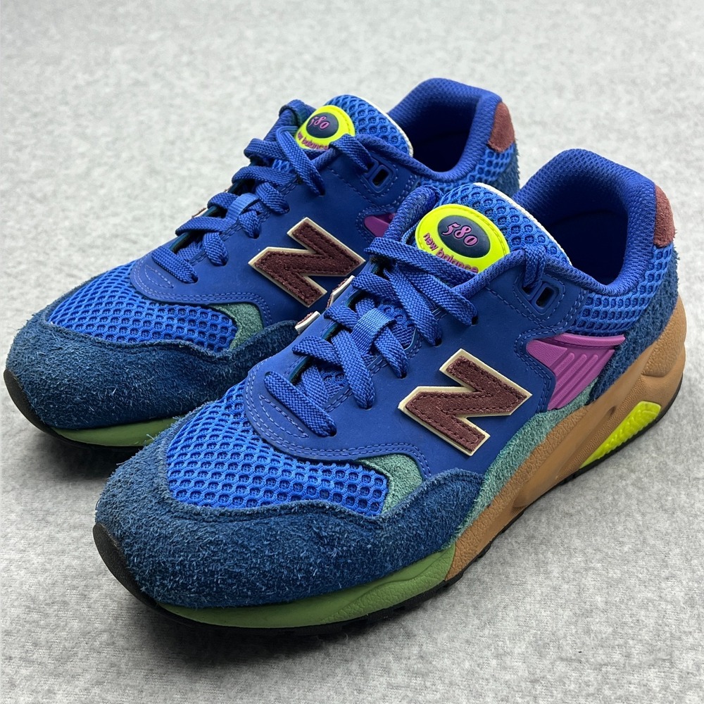 New Balance 580 Sneakers Men's 7 Blue Multi-Color Gum Rollbar Athletic Shoes